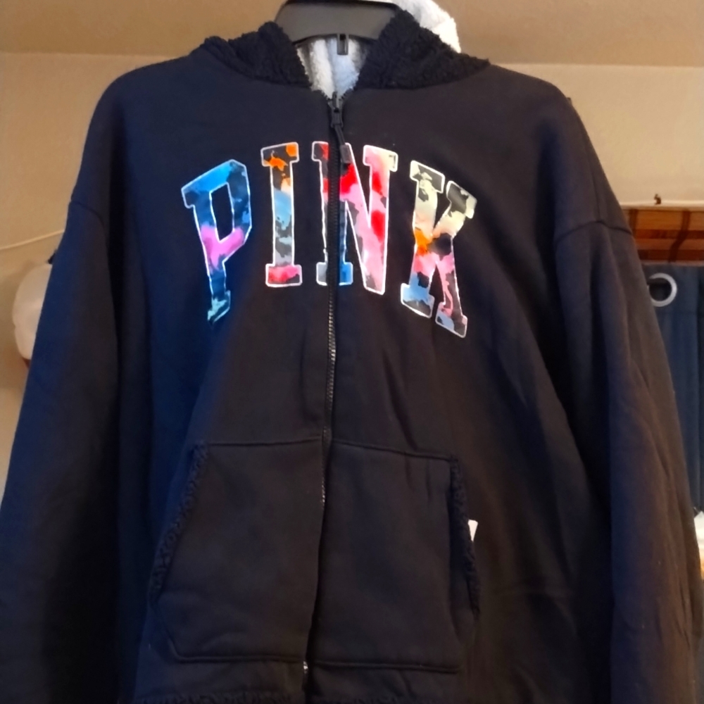 Rare Limited Edition VS Pink Sweater Hoodie Zipper